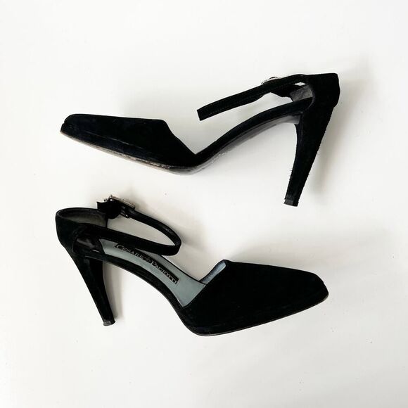 Cesare Paciotti Black Suede Pointed Toe Stiletto Pumps Dagger Heels Size 35.5 - Picture 4 of 8